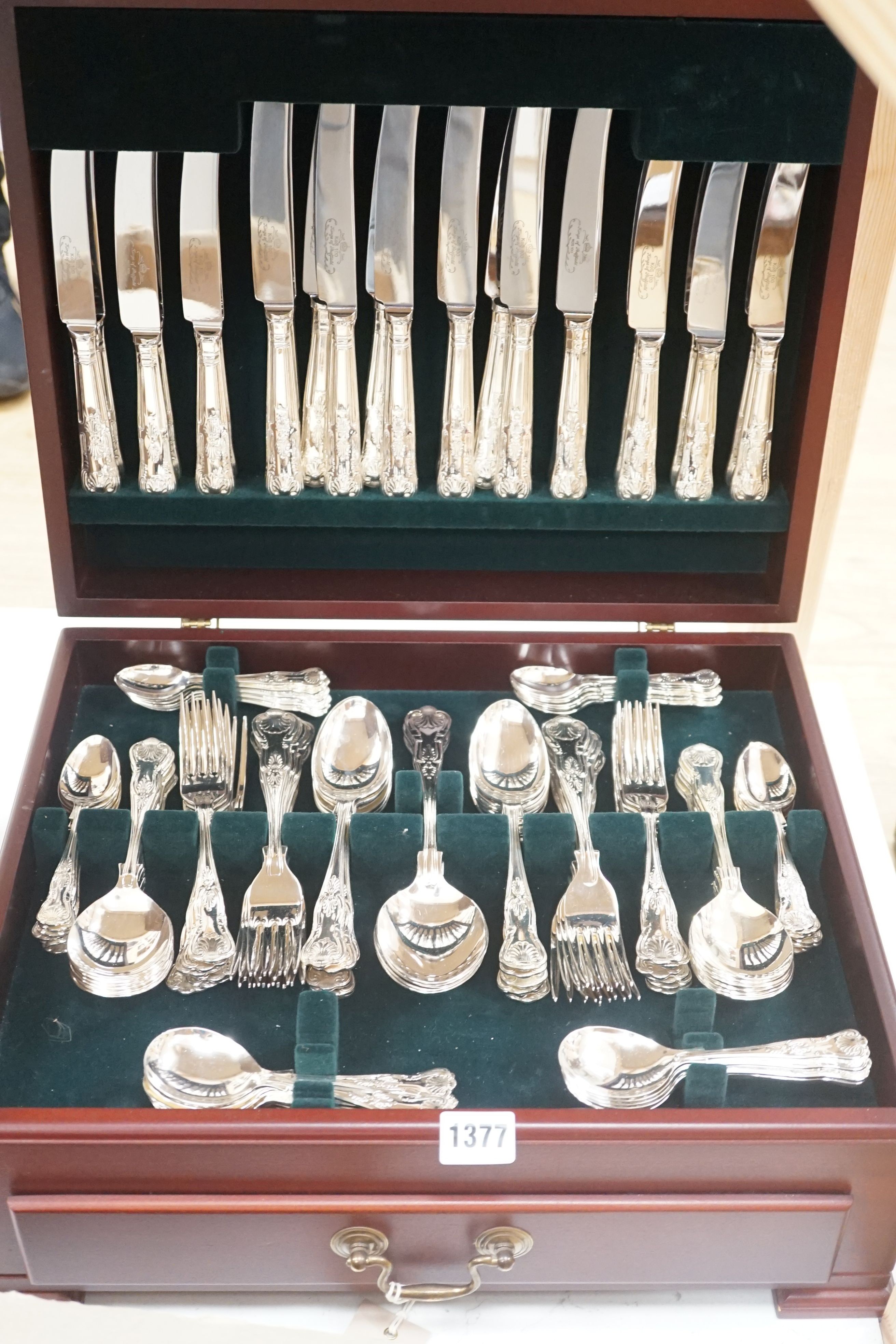 A canteen of silver plated cutlery